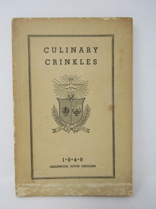Item #1084 Culinary Crinkles Cook Book as gathered by the Senior Miriams of the Presbyterian...