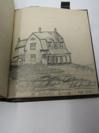 Small Oblong Drawing book kept on trips to Maine. Willard K. Fowle.