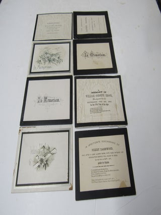 Eight Memorial Cards 1863-1896