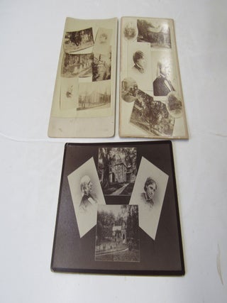 Three cabinet cards of the Louisa May Alcott, Brownson Alcott, and related landmarks