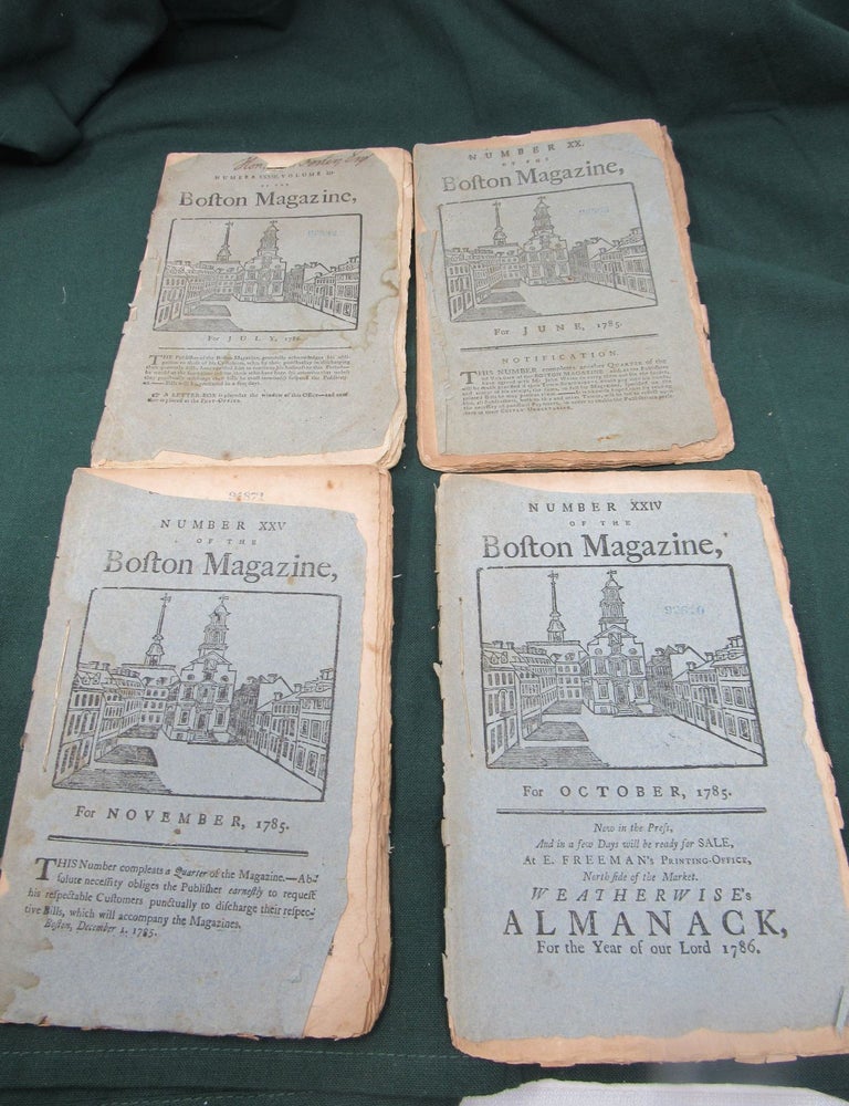 Item #1593 Four Issues of the Boston Magazine, 1785-86