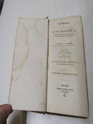 Memoir of The Rev. John Stanford, D.D. Late Chaplain of the Humane and Criminal Institutions of. Charles G. Somers.