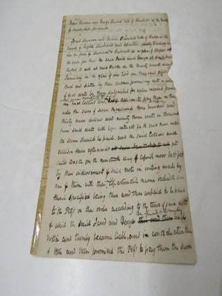 c.1816 Legal Document Concerning Money Owed by a Nantucket Company Owned by Jared Gardener and...