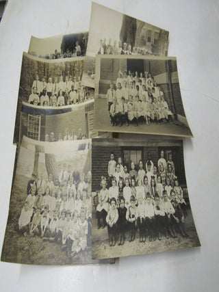 Nine photographs of school children including African Americans