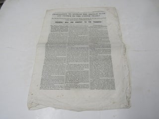 Item #2474 Proposition to Extend the British Funding System to the United States