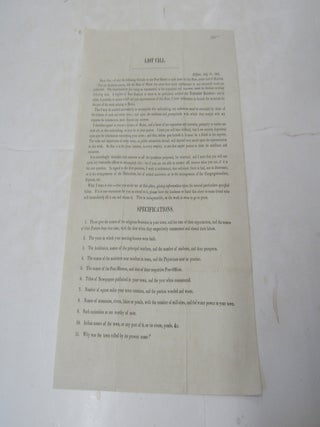 Item #2480 Belfast Maine Printed Circular Post Offices