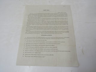 Item #2480 Belfast Maine Printed Circular Post Offices