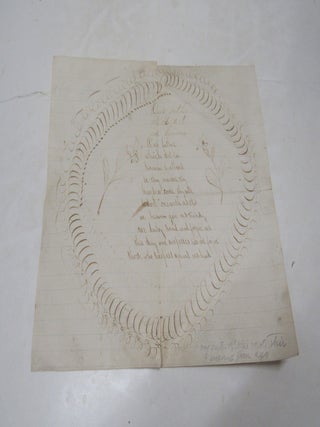 The Lord's Prayer on both sides of the sheet done in calligraphy by Mrs. William Porter Port...
