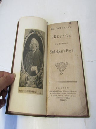 Mr. Johnson's Preface to his Edition of Shakespeare's Plays. Samuel Johnson.