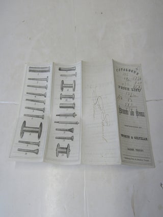 Catalogue and Price List Bobbins and Spools Manufactured by Worth & Gifillan