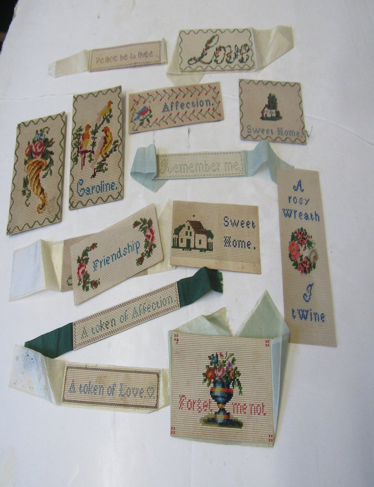 Item #3178 Collection of Mid-19th Century Needlepoint Bookmarks