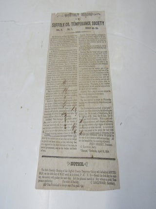 Monthly Record of the Suffolk Co. Temperance Society Vol. 3, No. 7, Shole Number 93