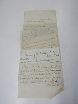 Eleven Handwritten Receipts From Men Wanting to Become Ministers, 1840-51