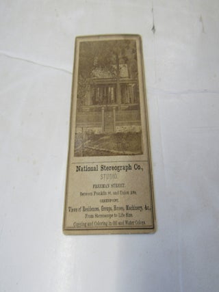 Advertising Carte de Visite National Stereograph Co. Studio