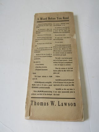 A Word Before You Read. Thomas W. Lawson.