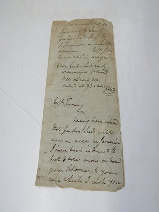 New London [CT] Feb 27, 1803. Invoice of merchandise owned by Isaac Thomson put on a schooner...