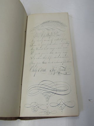 Friendship Album belonging to Nancy True, when she was a student at Brandon Seminary, Brandon, VT