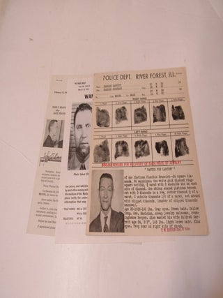 Lot of 3 Musician Wanted Posters for Various Crimes, c. 1940's