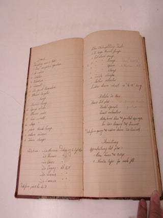 Notebook kept by Nellie Morrell an RN in the Mosshead Lake region of Maine