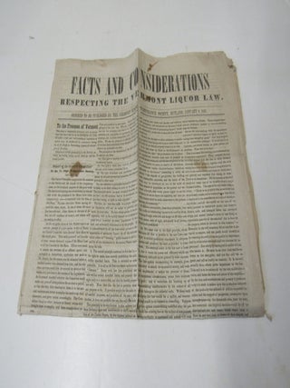 Item #3592 Facts and Considerations Respecting The Liquor Law