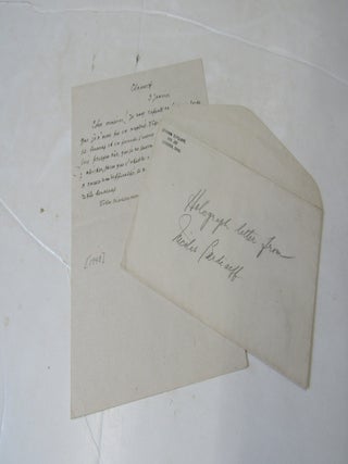 Letter From Nikolai Berdyaev (1874-1948