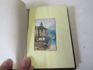 Item #3617 Small Embossed c.1858 Leather Book Used for Painting & Sketching