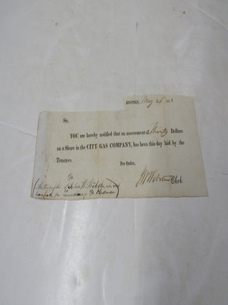 Autographed Receipt Signed J.W. Webster and dated May 26, 1823