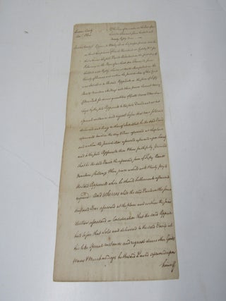 Manuscript Lengthy Legal Document Debt Queens County New York 1789-90
