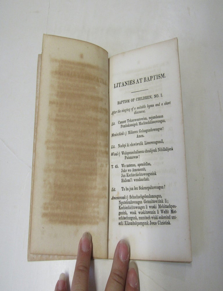 Item #3663 Moravian Missionary Publication for Use with Delaware Indian Converts