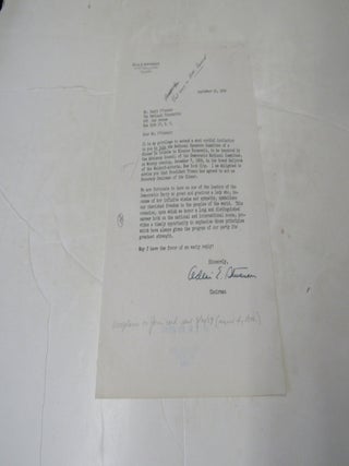 Civil Rights Movement Signed Letter Adlai Stevenson