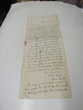 Printed Circular Amos Kendall 1869 Asking for Support in Publishing a Pro-Jackson Broadside