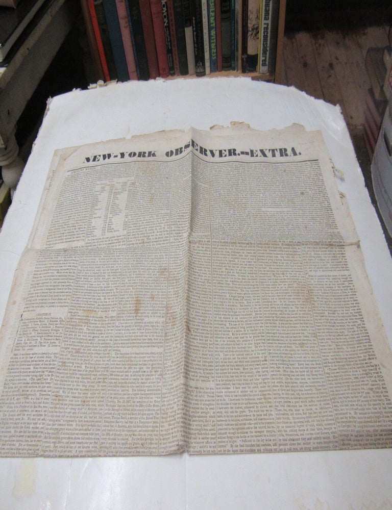 Item #3696 New York Observer Extra August 29, 1840 Newspaper