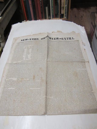 New York Observer Extra August 29, 1840 Newspaper