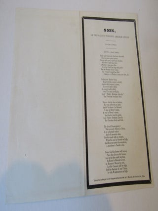 Song, On the Death of President Abraham Lincoln