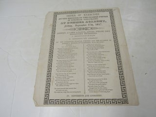 Item #3767 Order of Exercises at the Meeting of the Former Pupils of Nehemiah Cleveland, Drummer...