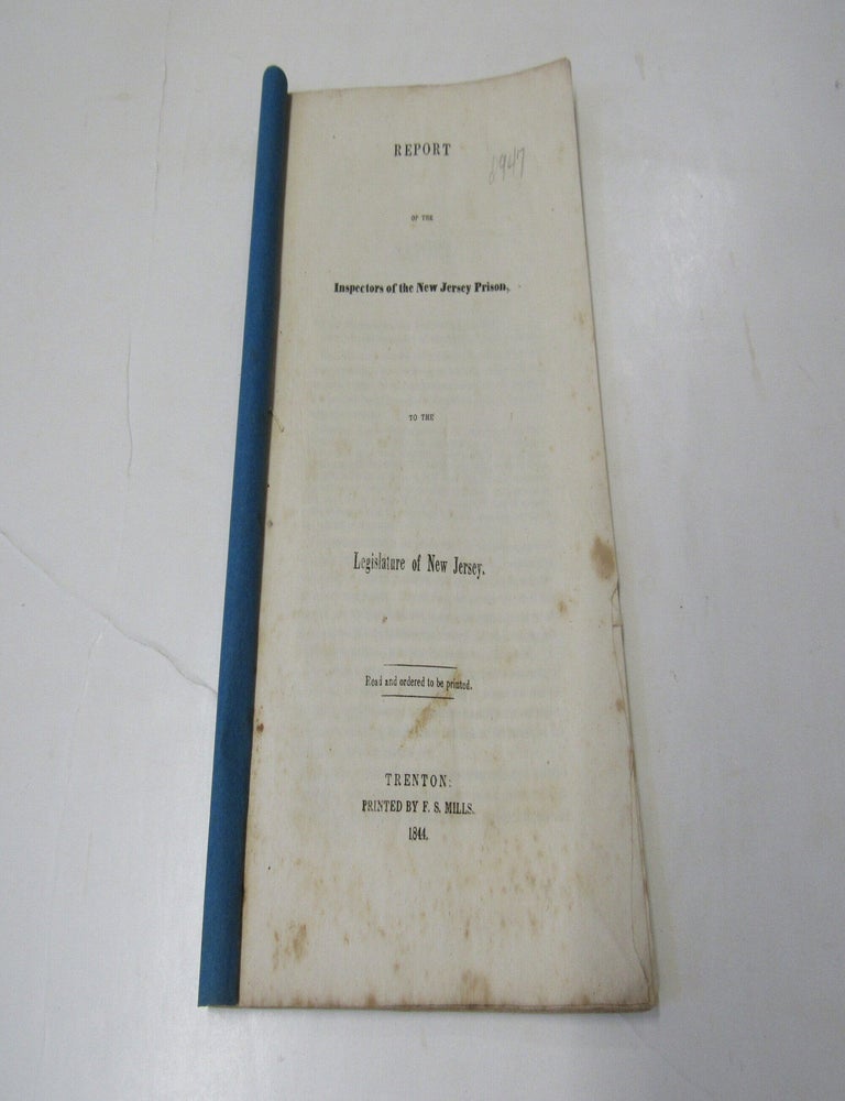 Item #3807 Report of the Inspectors of the New Jersey Prison to the Legislature of New Jersey