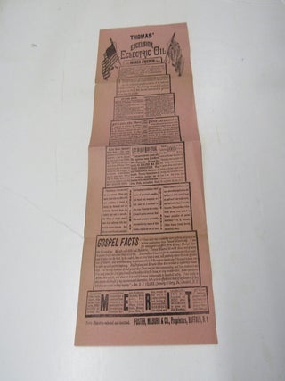 Broadsheet Electricity Thomas Excelsior Electric Oil. Foster, Milburn & Co
