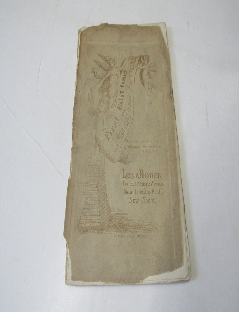 Item #3825 Leon & Brother, Catalogue of First Editions of American Authors ...1885