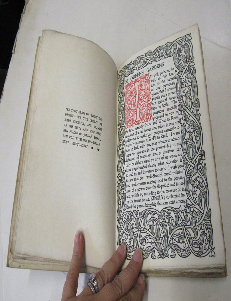 Item #3835 Of Kings' Treasures with (1902) of Queens' Gardens. John Ruskin.