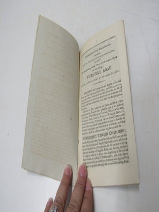 Commonwealth of Massachusetts... An Act for Incorporating Certain Persons for the Purpose of...