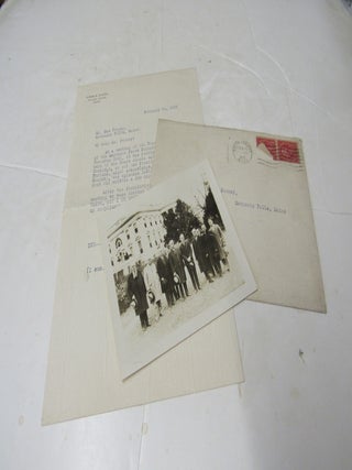 Hiram Ricker Letter & Photo w/ President Coolidge