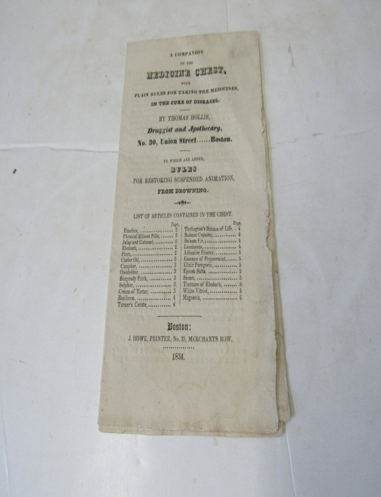 Item #3880 A Companion to the Medicine Chest. Thomas Hollis.