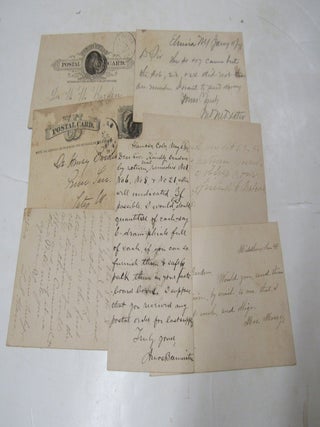 Seven postcards sent to Dr. W.W. Barden Penn Yan NY 1880's