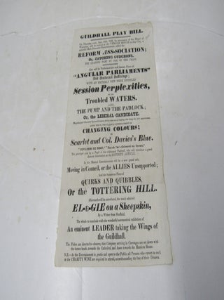 Guildhall Play Bill Reform Ass-sociation of Catching Gudgeons Broadside