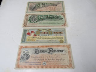 Item #3977 Bank Notes Prosperity Happiness Good Fortune Happy New Year 1900's