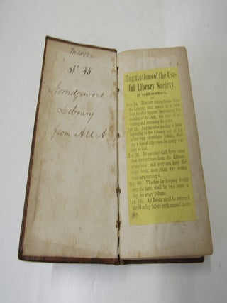 Bookplate Regulations of the Use-ful library Society in Norridgewock [Maine