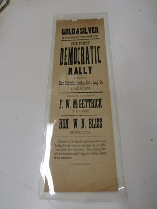 Item #4044 Gold & Silver Is The Issue In This Campaign