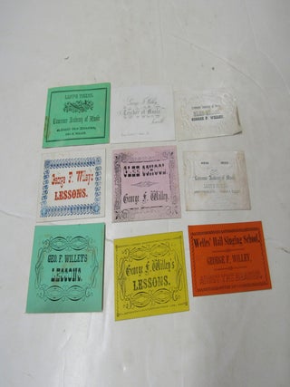Item #4046 Nine Tickets for George F. Willey Singing Schools. Lessons