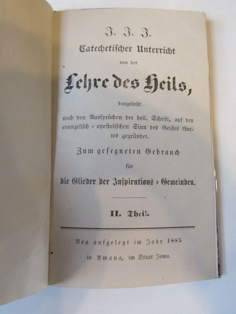 Item #636 J.J.J. Catechetischer Unterricht von der Lehre des Heils, : dargestellt nach den Aussprüchen der heil.
