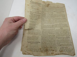 Single Issue of the Post-Boy, and Vermont & New Hampshire Federal Courier with an Eary printing of the Constitution of Haiti